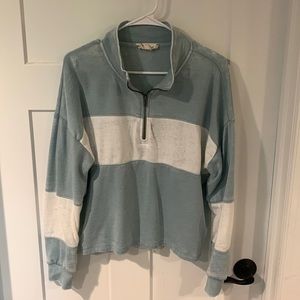 hippie rose large quarter zip pullover